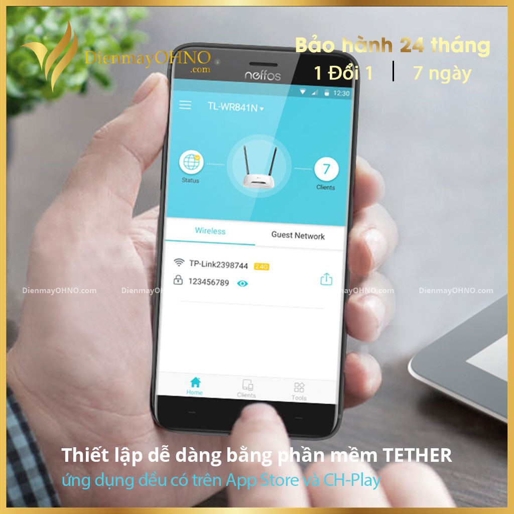 Cục Phát Wifi TP LINK TL-WR841N 2 Râu Chính Hãng Modem Router Model Moden Bộ Phát Wifi TPLINK 841N