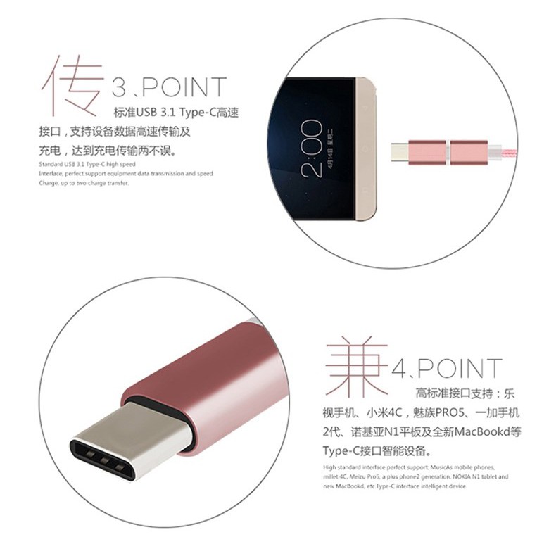 Đầu Chuyển Đổi Usb 3.1 Type-c Male Sang Usb 3.0 Female