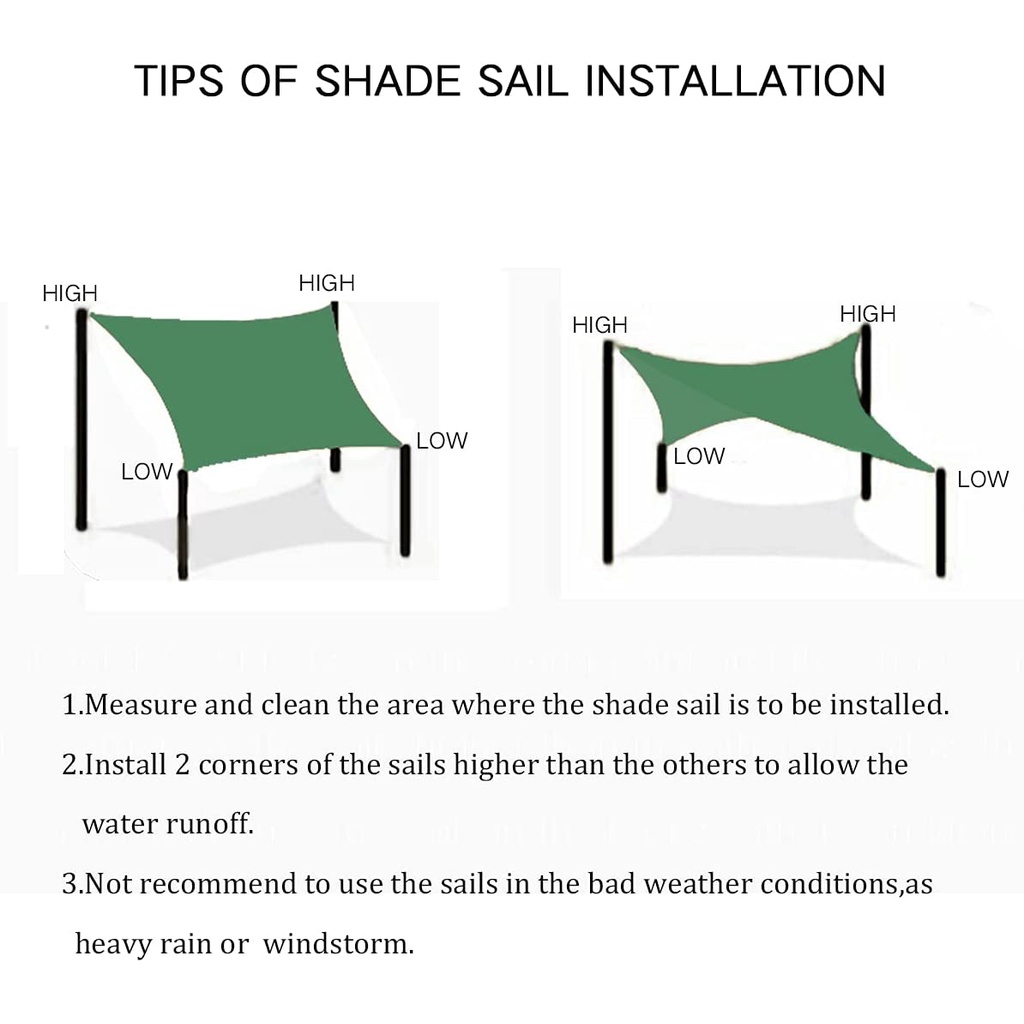 Tấm Che Nắng Chống Thấm Nước 98% Hình Vuông 420d Cho Sân Vườn