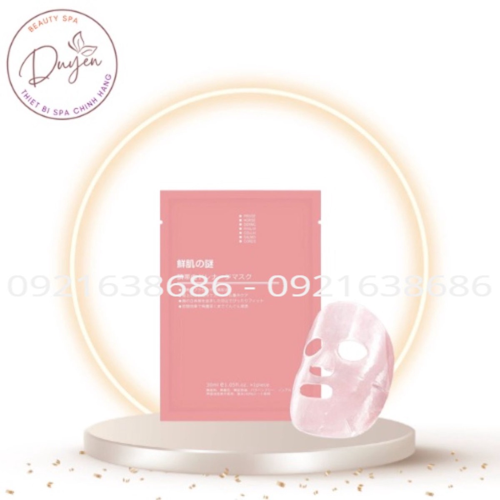 Mặt Nạ Tế Bào Gốc Nhau Thai Cuống Rốn Rwine Beauty Mask Cao Cấp Chính Hãng Nhật Bản Hộp 50 Miếng