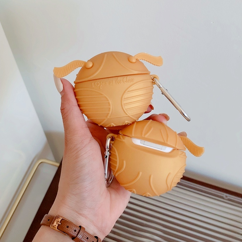 Vỏ Bảo Vệ Hộp Sạc Tai Nghe Airpods 3 Pro AirPods2gen Màu Vàng Đồng Hình Harry Potter 2021 Mới Ốp