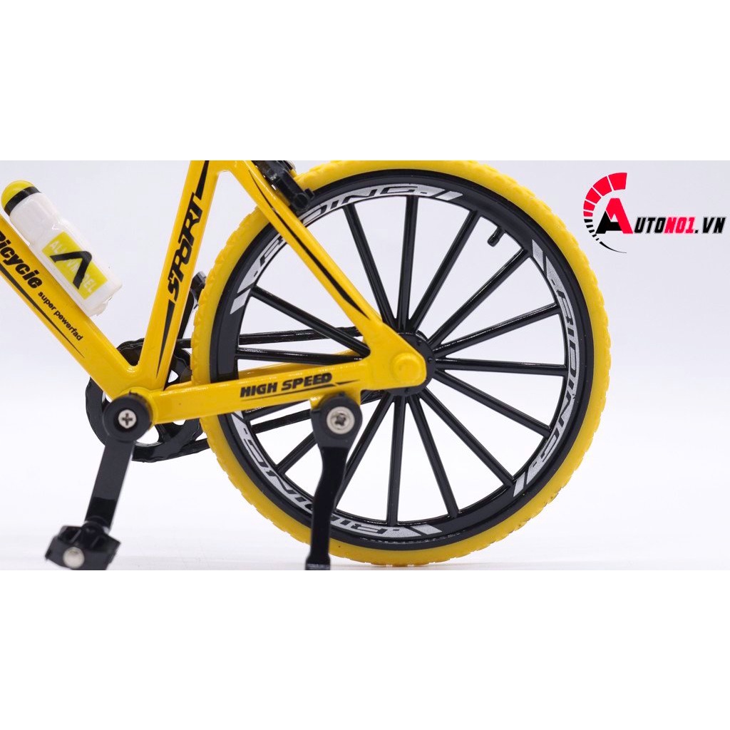 MÔ HÌNH XE ĐẠP ĐỊA HÌNH SPORT YELLOW 1:8 DIECAST MODEL 7747