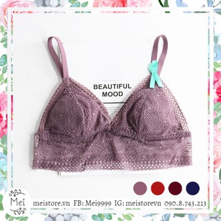 MEI STORE - COURTNEY BRALETTE Áo ngực dạng áo bra không gọng ren có mút chui đầu