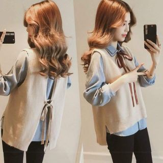 Sét gile len + sơ mi nữ