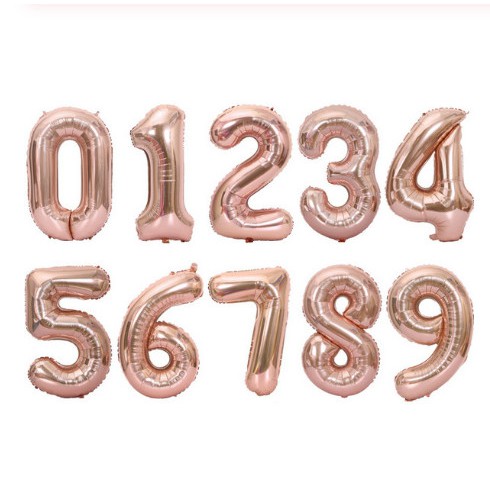 Bong Bóng Hình Số 16 Inch Trang Trí Năm Mới 2022