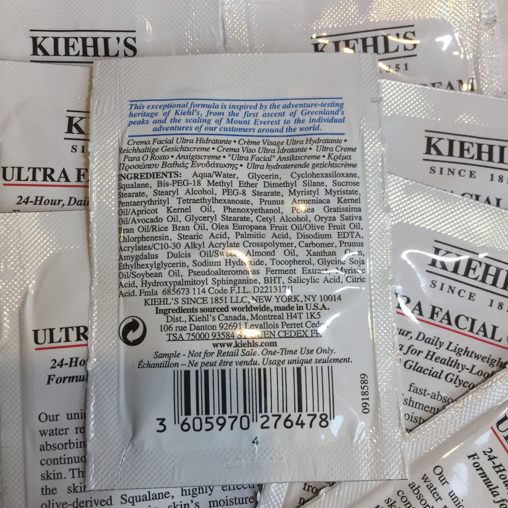 Kem dưỡng ẩm hằng ngày Kiehls Ultra Facial Cream - 3ml/7ml - [Có bill US]