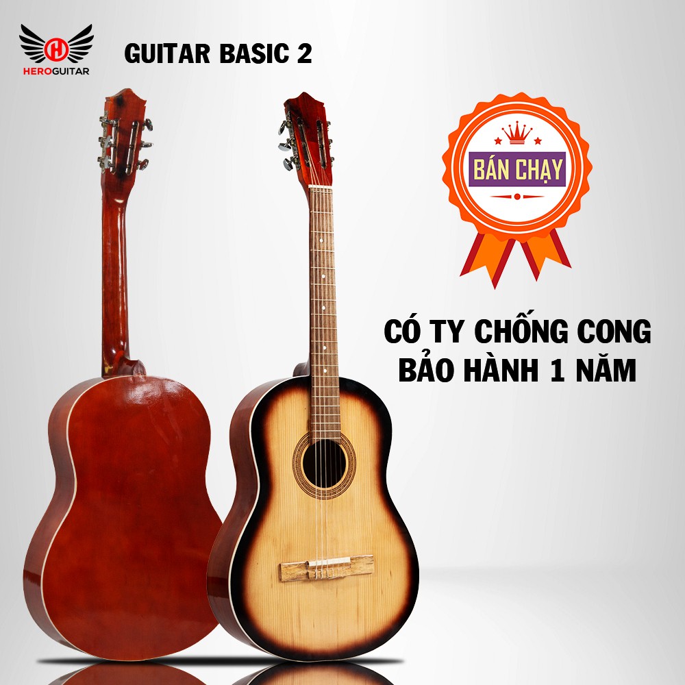 guitar acoustic B2 (tặng full phụ kiện ) đàn guitar đẹp giá rẻ- Hero Guitar Đà Nẵng