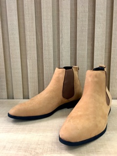 [TẶNG LÓT TĂNG CHIỀU CAO] Chelsea Boot Da Lộn Vàng Bò