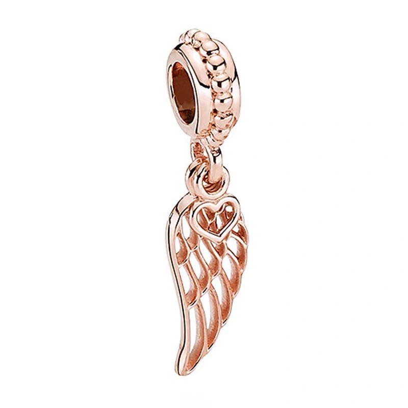 charm pan treo cánh vàng hồng bạc s925