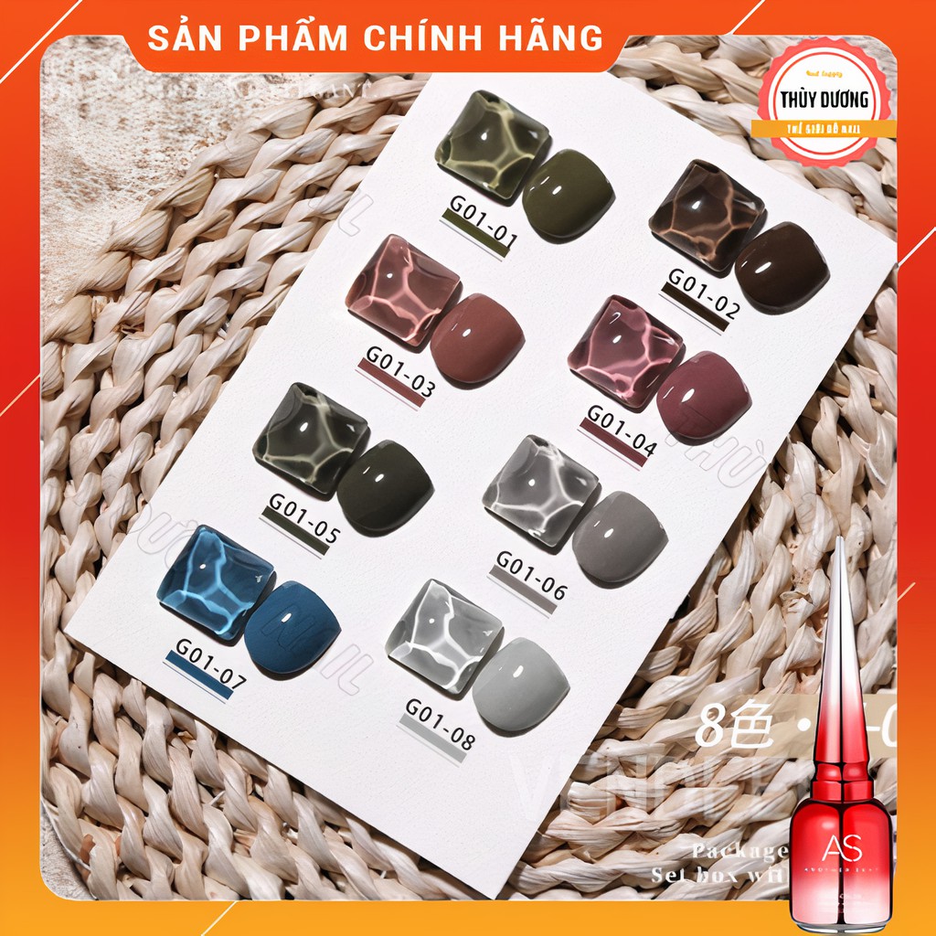 Sơn gel AS chính hãng chai đỏ mã G-01 15ml