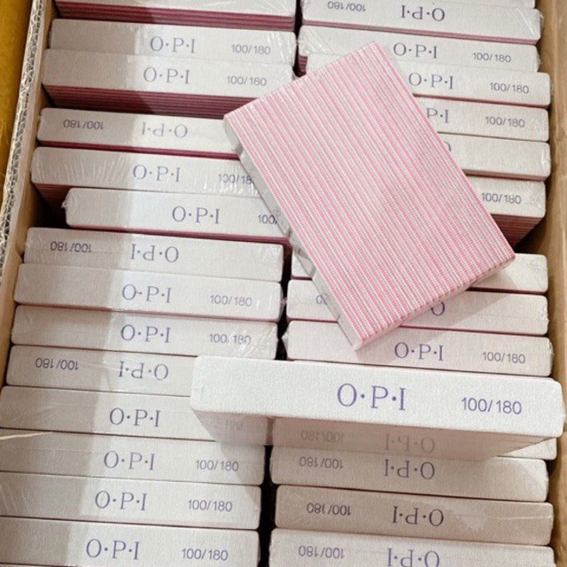 Dũa Opi độ nhám 100/180 tiện lợi cho thợ nail dũa móng bột đắp và cả móng thường