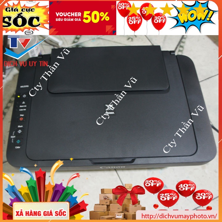 Máy in phun màu đa chức năng Canon PIXMA MG 2570S chạy ổn định chức năng photocopy scan in màu in đen trắng mới 100%