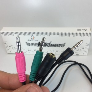 Dây live stream điện thoại 3 màu, dây live stream 6 ly kết nối với sound card, hàng đẹp GiatotHN