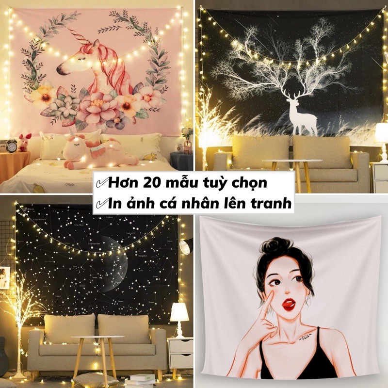 [ẢNH THẬT - SẴN] Tranh vải treo tường Decor phòng hot nhất (150x130cm, TẶNG móc treo)