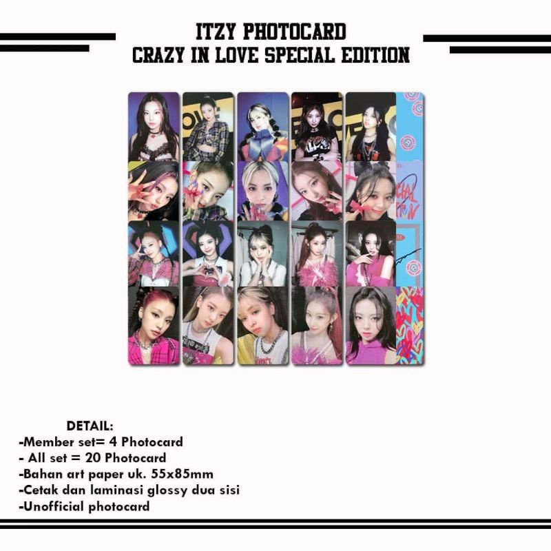Itzy CRAZY IN LOVE Phiên Bản Đặc Biệt Thẻ Ảnh