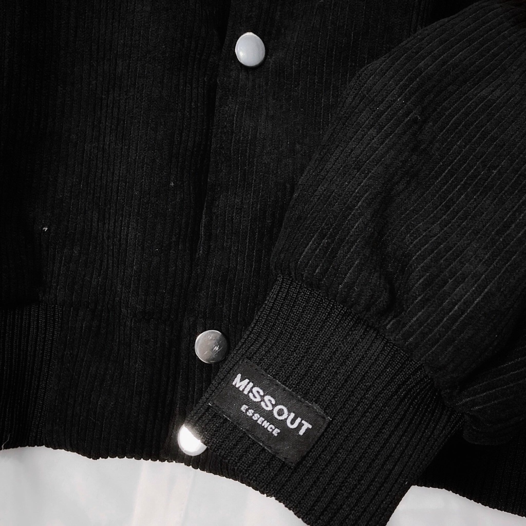 ÁO BOMBER MISSOUT ĐEN