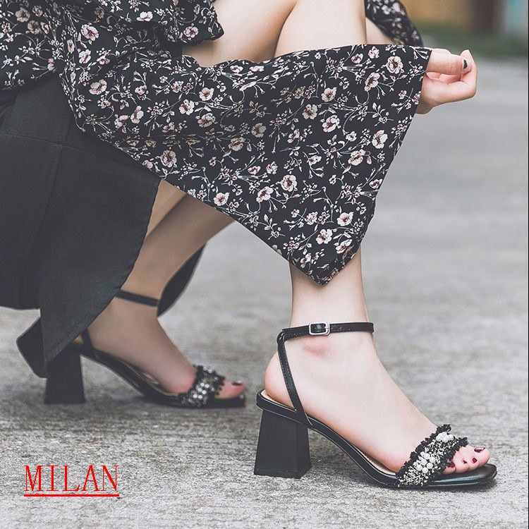 Giày Sandals Đế Thô Thanh Lịch Hợp Thời Trang Cho Nữ 2021