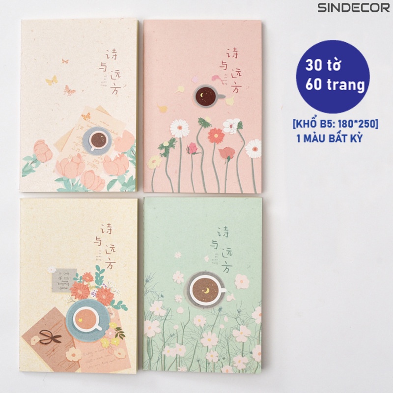 Sổ tay, tập vở, đồ dùng học tập A5-B5 mẫu mới nhất 2022 phong cách Nhật Bản dễ thương Sindecor