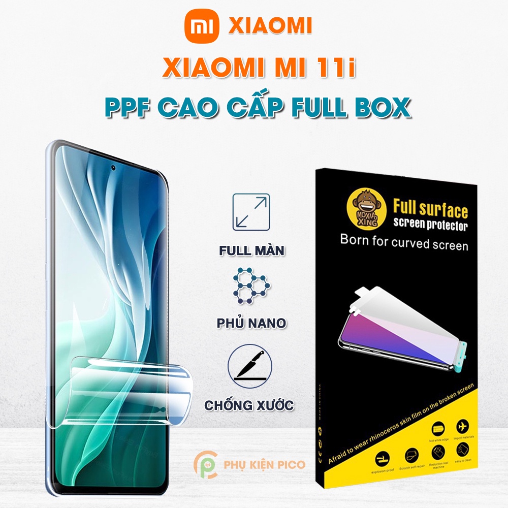 Dán màn hình Mi 11i full màn hình trong suốt PPF chính hãng Moxiao Xing - Dán dẻo Xiaomi Mi 11i