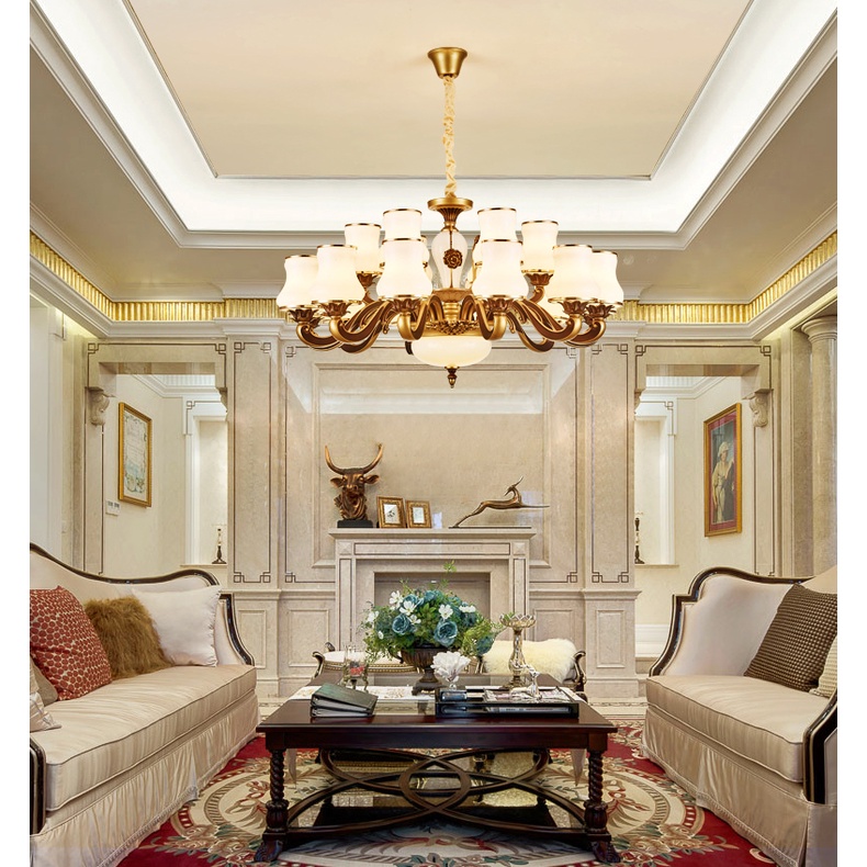 Đèn chùm phong cách Châu Âu trang trí phong khách sang trọng - Đèn trang trí gia đình, nhà hàng, phòng khách, phòng ngủ