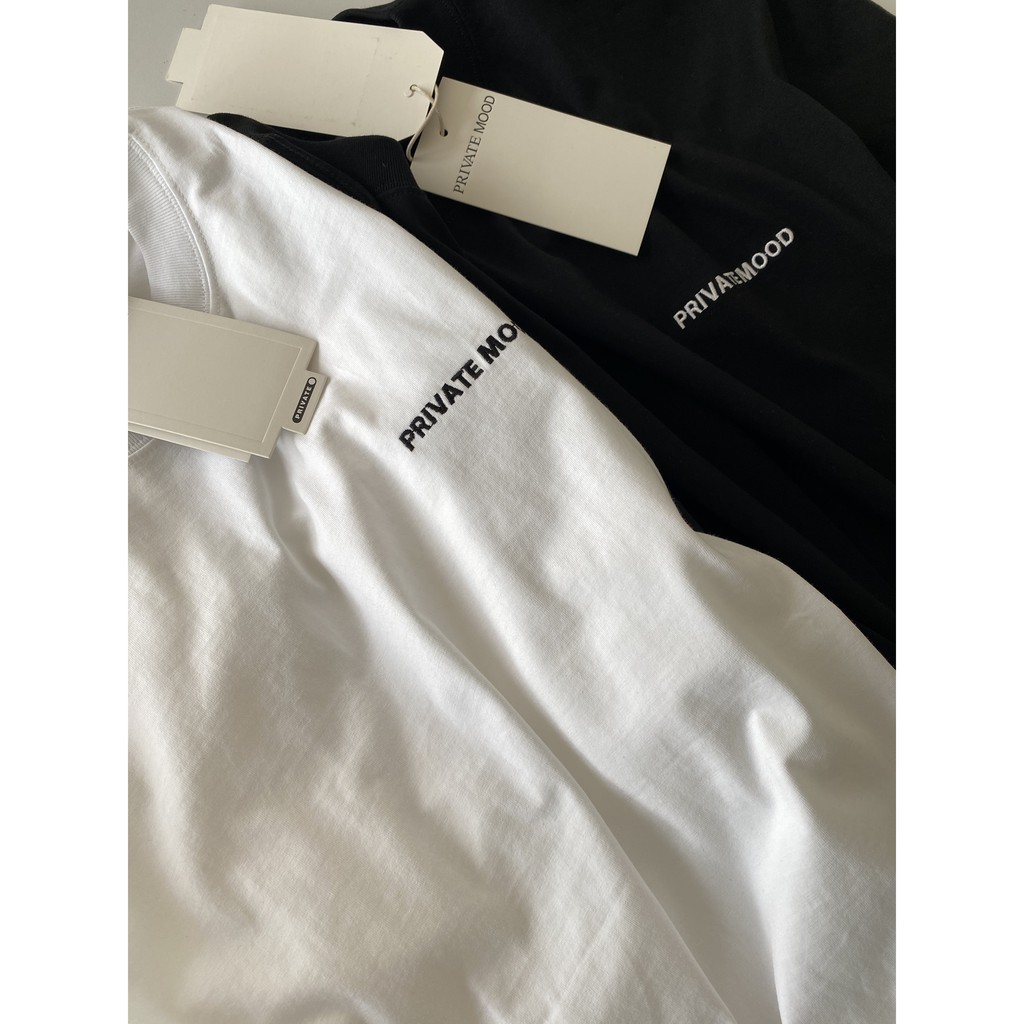 Áo thun PRIVATE MOOD® small logo basic T-shirt black/white | BigBuy360 - bigbuy360.vn