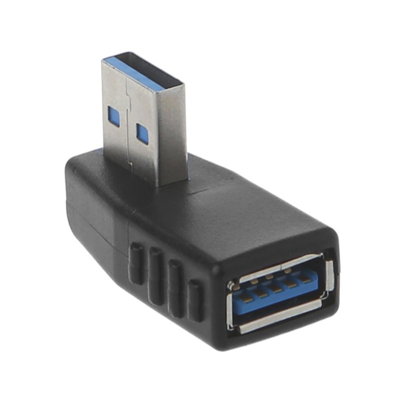 CRE  90˚ Left Right Angled USB 3.0 A Male To Female Connector Adapter For Laptop PC