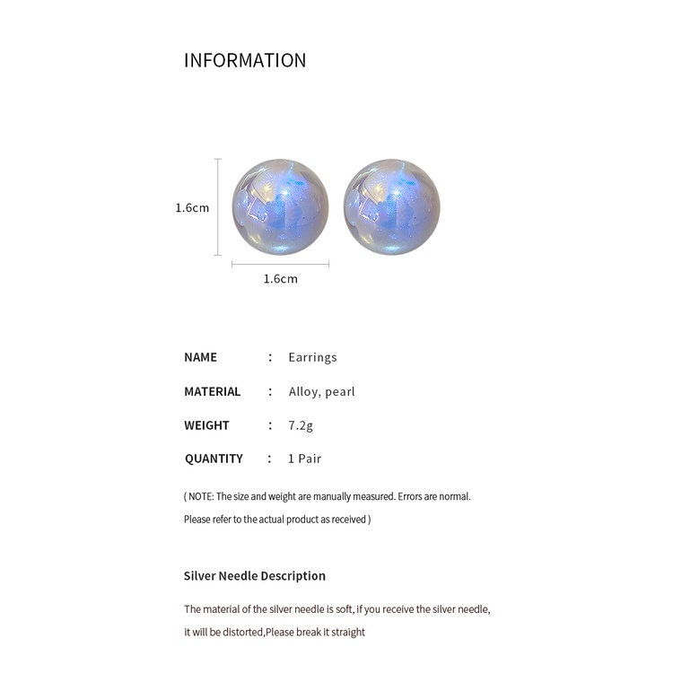 DREJEW Bông Tai Hình Nàng Tiên Cá Đính Ngọc Trai Đơn Giản Thời Trang bông tai nữ