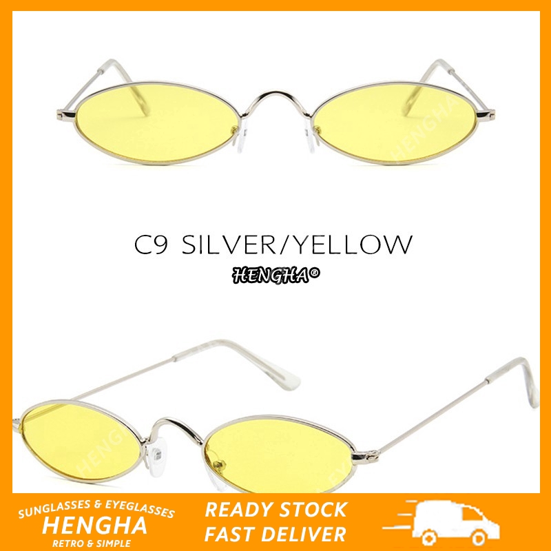 🆕Hengha🆕Kính Mát Gọng Kim Loại Phong Cách Retro Hàn Quốc