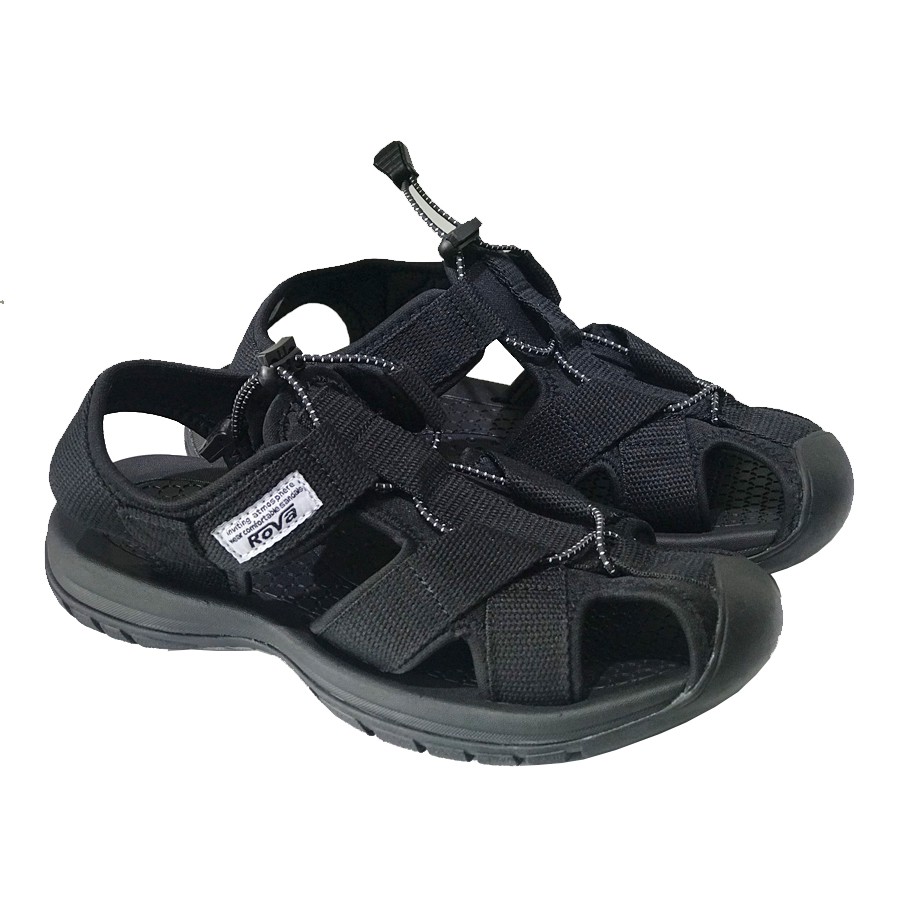 [Mua Kèm Áo Thun 0Đ] Giày Sandal Bít Mũi Nam Đế Đúc Hiệu Rova - RV626 Đen Đen