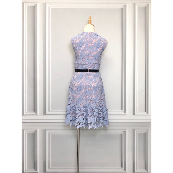 Váy HÀ CÚC hàng hiệu chính hãng thời trang nữ V158 màu xanh size S secondhand thanh lý ký gửi