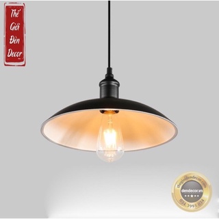 Đèn thả trang trí T077, Đèn thả trần chao đèn hình đĩa cong 32cm