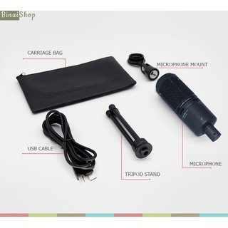 Micro Condenser USB cho Streamer Audio Technica AT2020USB+