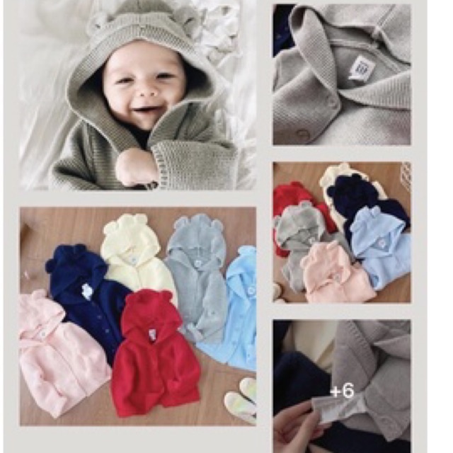Áo len tai gấu GAP cho bé 7-18kg