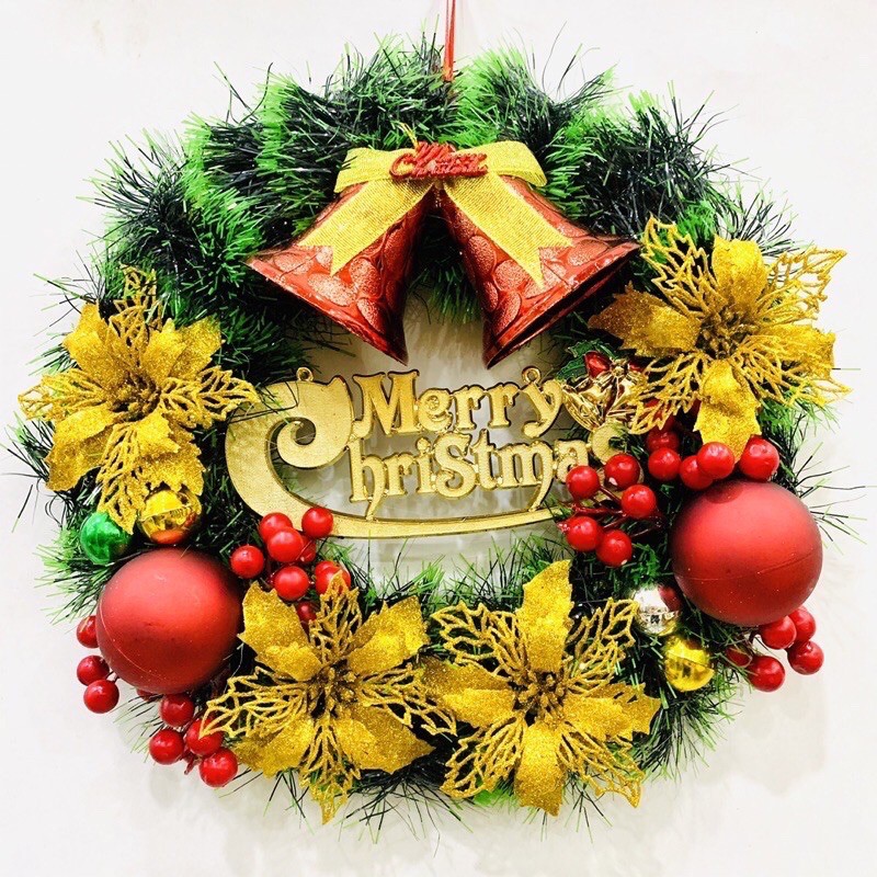 Vòng nguyệt quế trang trí noel size 30cm - HN3