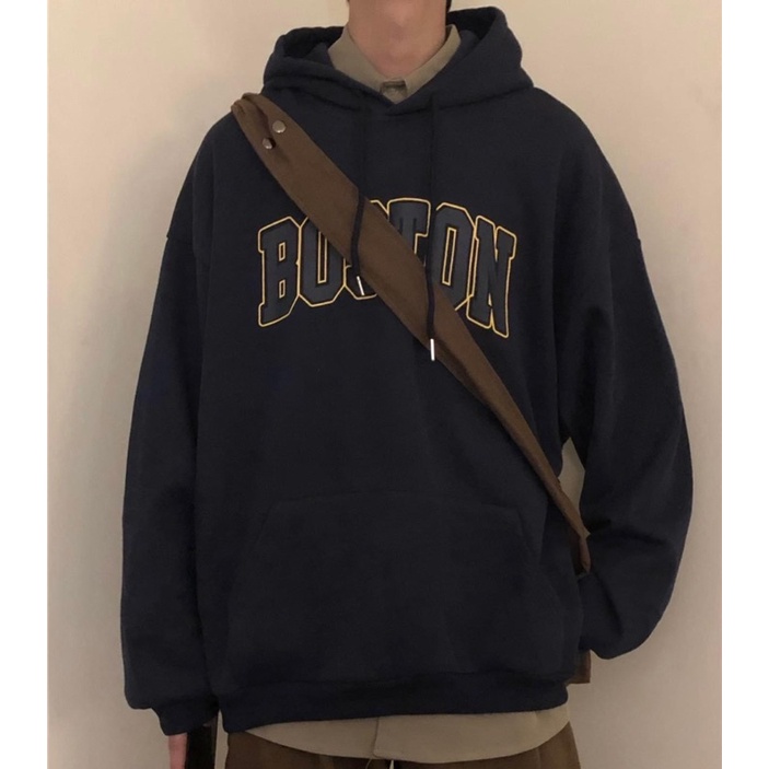áo hoodie nỉ BOSTON màu đen unisex ảnh thật SSStore ( nam nữ mặc đều được) | BigBuy360 - bigbuy360.vn