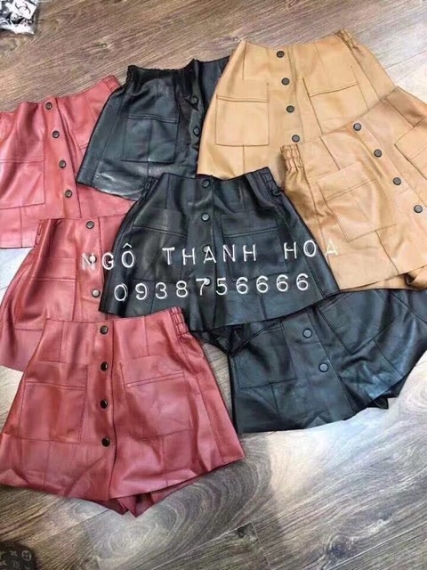 CHÂN VÁY DA TÚI HỘP KHUY BẤM | BigBuy360 - bigbuy360.vn