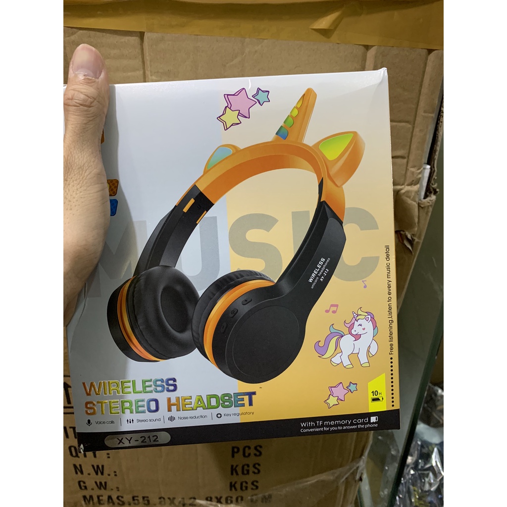 HEADPHONE UNICORN / TAI NGHE BLUETOOTH KÌ LÂN DỄ THƯƠNG  XY 212- FULL BOX