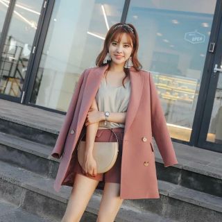 1086 Khoác Blazer Hồng style Hàn Quốc