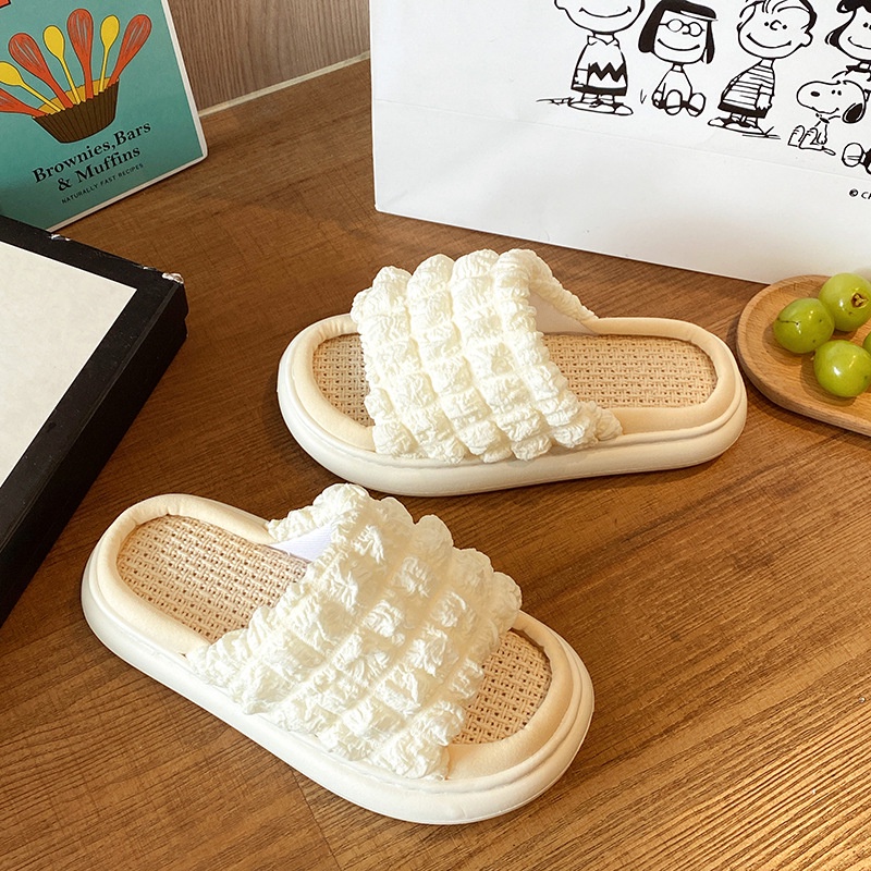có hàng sẵn Dép Đi Trong Nhà Chất Liệu Cotton Lanh Phong Cách Nhật Bản Cho Cặp Đôi TTH345
