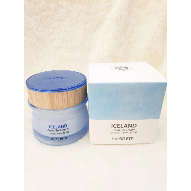 Gel Dưỡng Ẩm Cấp Nước Từ Nguồn Nước Khoáng Sông Băng The Saem Iceland Aqua Gel Cream 60ml