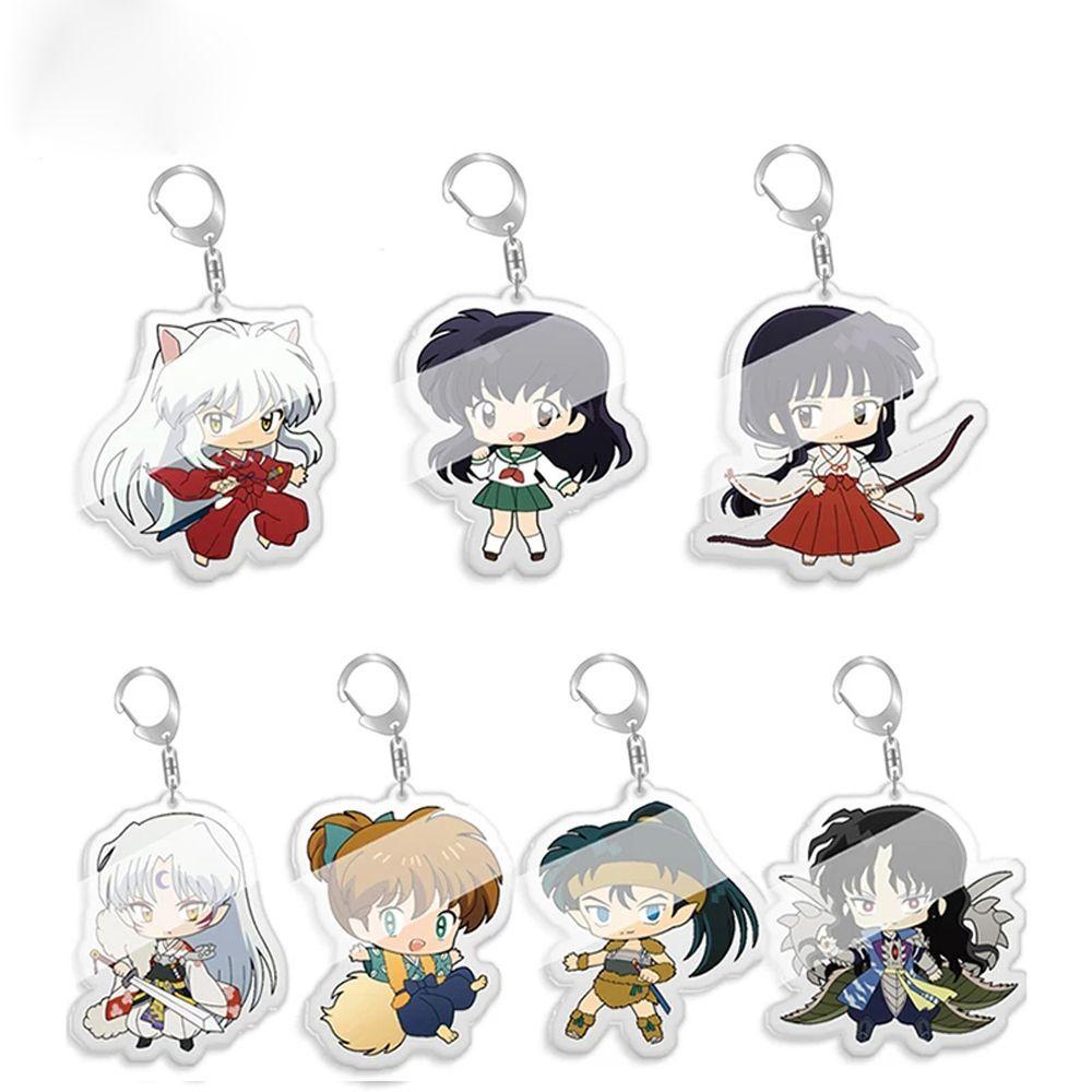 Móc Khóa Hai Mặt Bằng Acrylic Họa Tiết Hoạt Hình Inuyasha