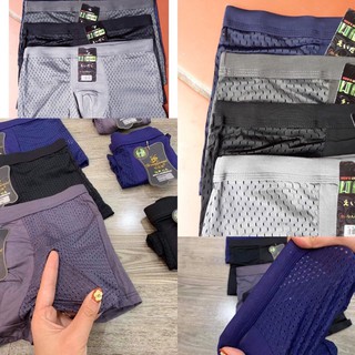 Bộ 5 Quần lót nam Boxer thun lạnh, quần sịp đùi nam chất cotton lưới thông hơi