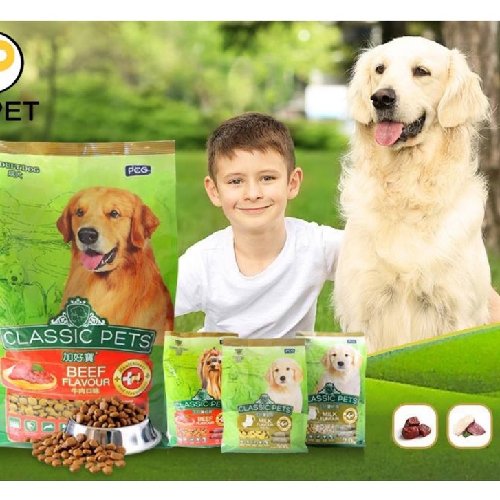 Thức Ăn Hạt Khô Classic Pets, Đồ Ăn Cho Chó Con Chó Lớn Gói 400g - iPet Shop