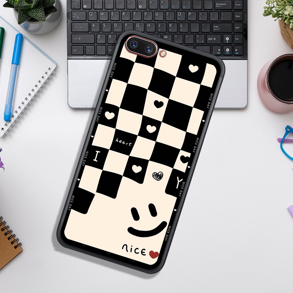 Ốp Lưng OPPO A1K  - A3S - A5 - A71 - A83  , In Hình &quot;Black Heart&quot; Phong Cách Đẹp.
