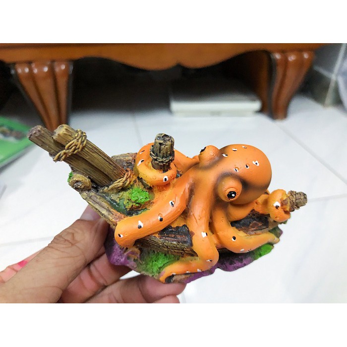 THUYỀN BẠCH TUỘT TRANG TRÍ HỒ CÁ NON BỘ 12X6X7CM