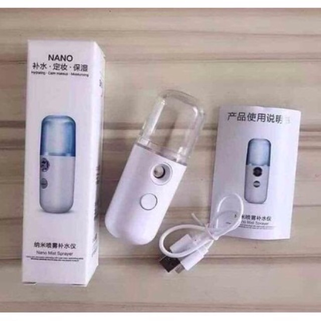 Máy Phun Sương Xông Hơi Mặt NaNo Mini Cầm Tay Hỗ Trợ Dưỡng Da Cấp Nước Tối Đa - Loại xịn