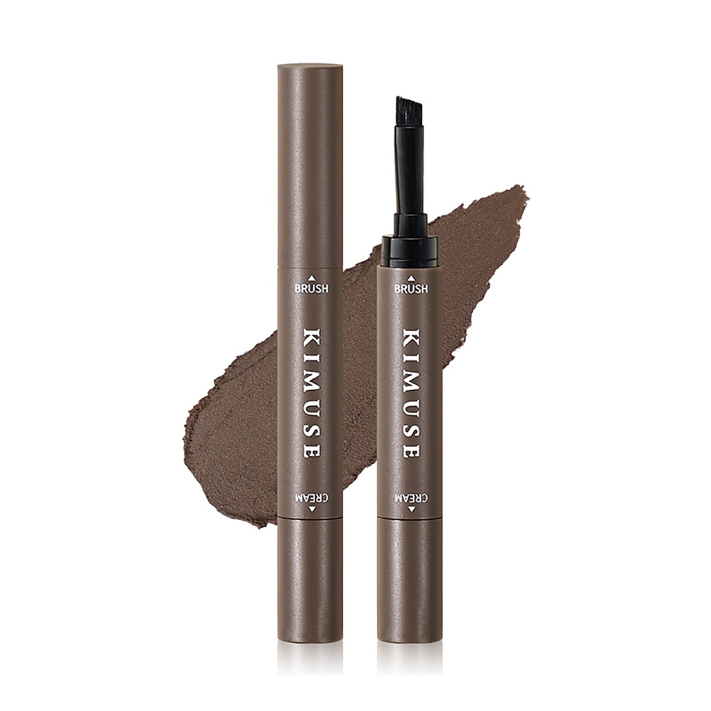 KIMUSE Gel Kẻ Lông Mày 2 Trong 1 Kèm Cọ Kem Kẻ Lông Mày Nhanh Khô Chống Mồ Hôi Chống Thấm Nước Bút Chì Kẻ Lông Mày Không Lem Kem Kẻ Lông Mày Hai Đầu