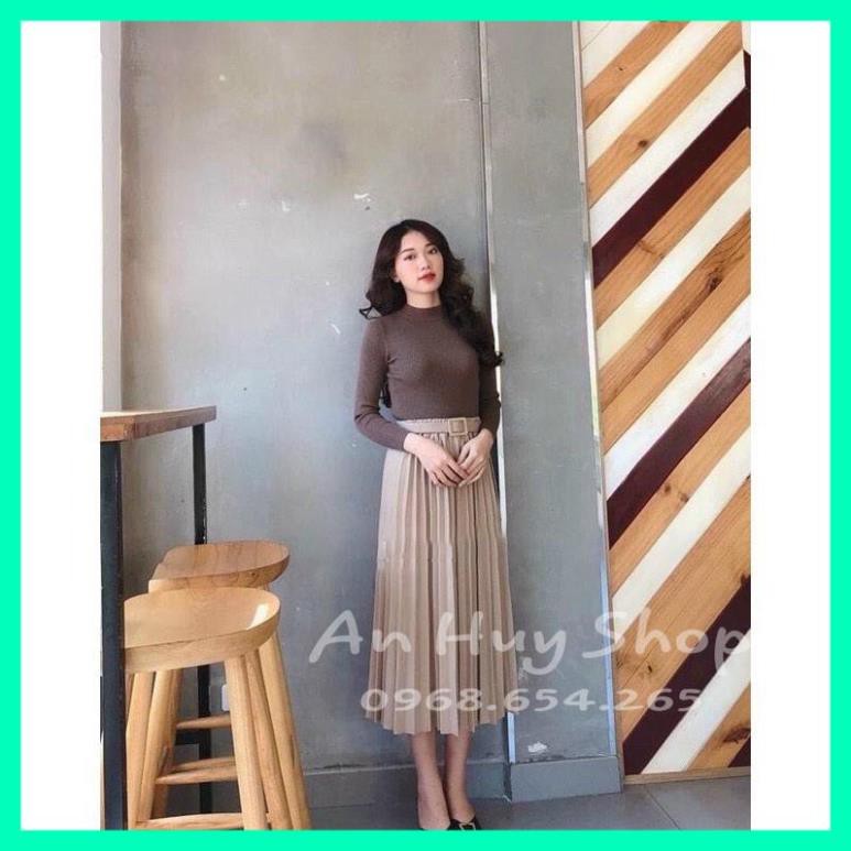 Chân váy midi dáng dài  LYNS kiểu dáng xếp ly có kèm đai Nhiều màu - MSD05 | BigBuy360 - bigbuy360.vn