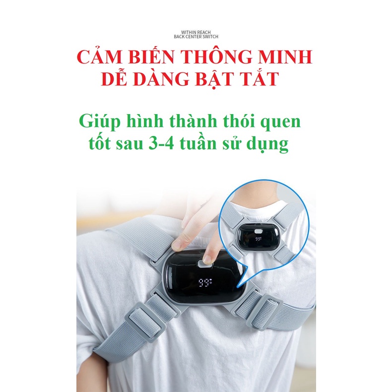 Đai chống gù lưng thông minh cảm biến rung tự động khi phát hiện ngồi sai tư thế hàng chất lượng cao giá sỉ