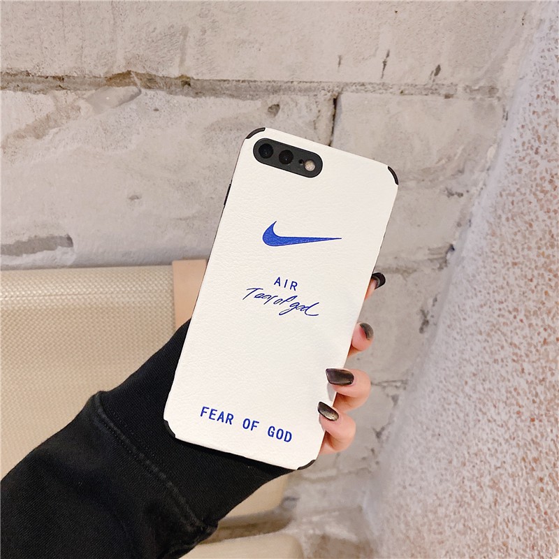 Ốp điện thoại lụa họa tiết logo Nike Fear Of God cho Iphone 12 Pro Max 12 Mini 11 Pro Max Xs Max Xr 6 6s 7 8 Plus | BigBuy360 - bigbuy360.vn